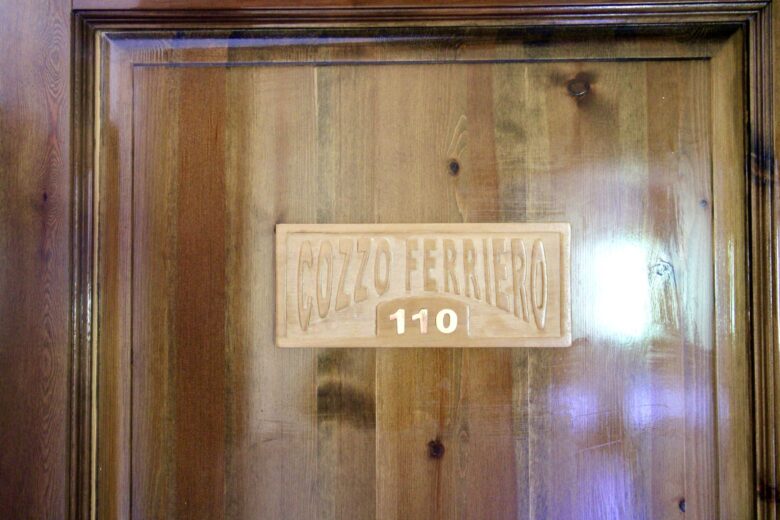 Targa identificativa della Camera 110 Cozzo Ferriero